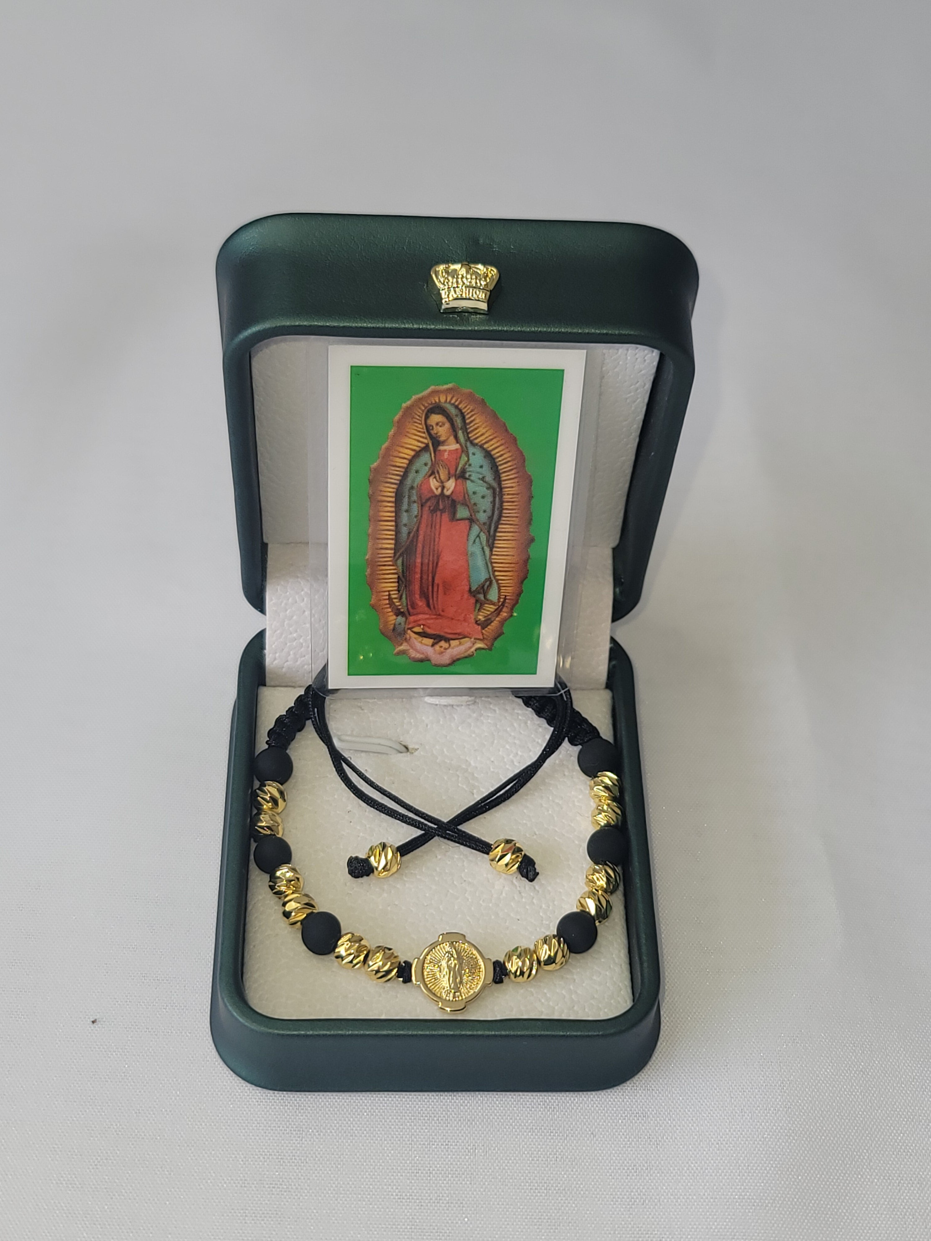 Manilla virgen de Guadalupe enchapada en oro