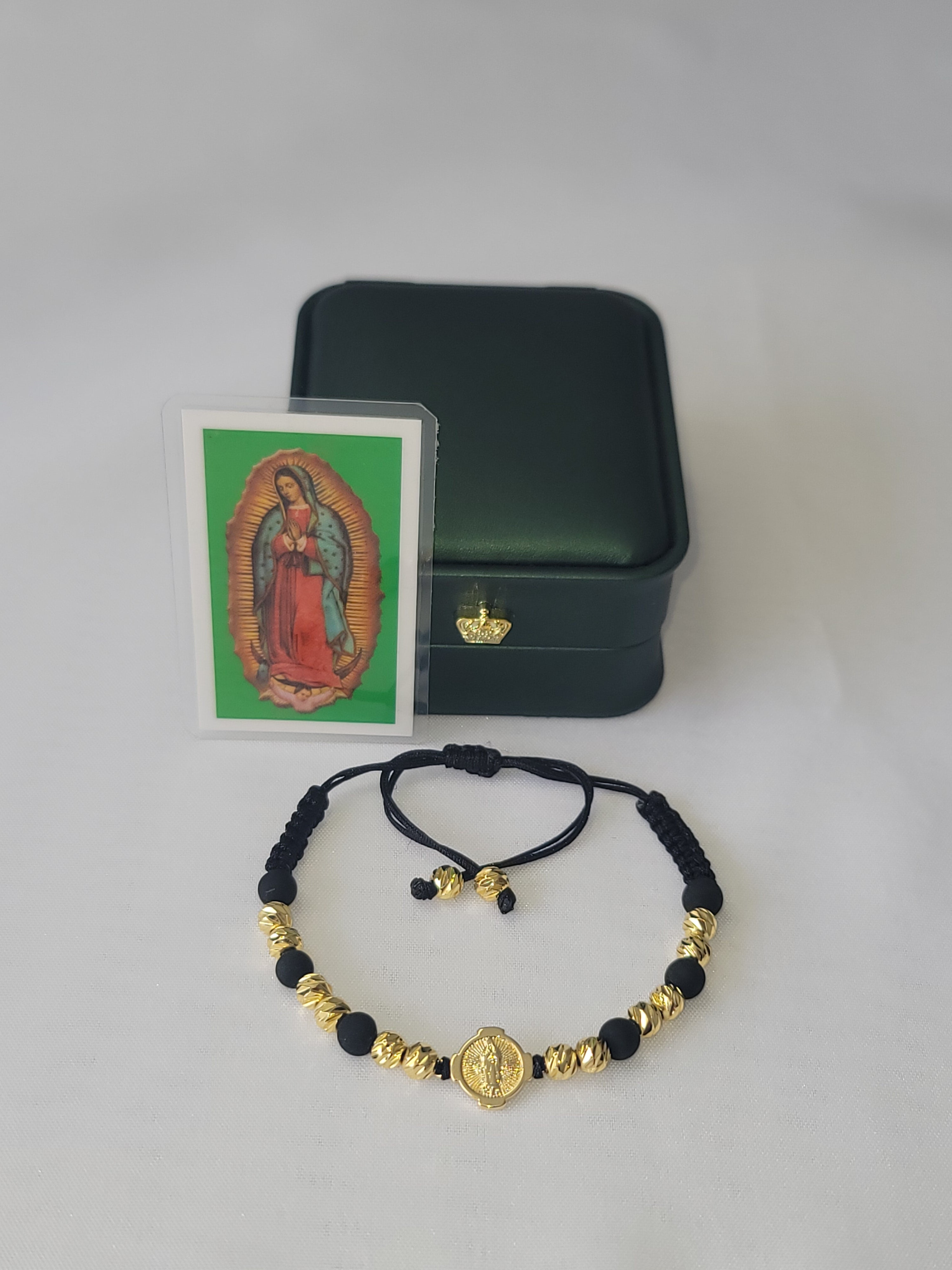 Manilla virgen de Guadalupe enchapada en oro